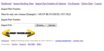 import part numbers